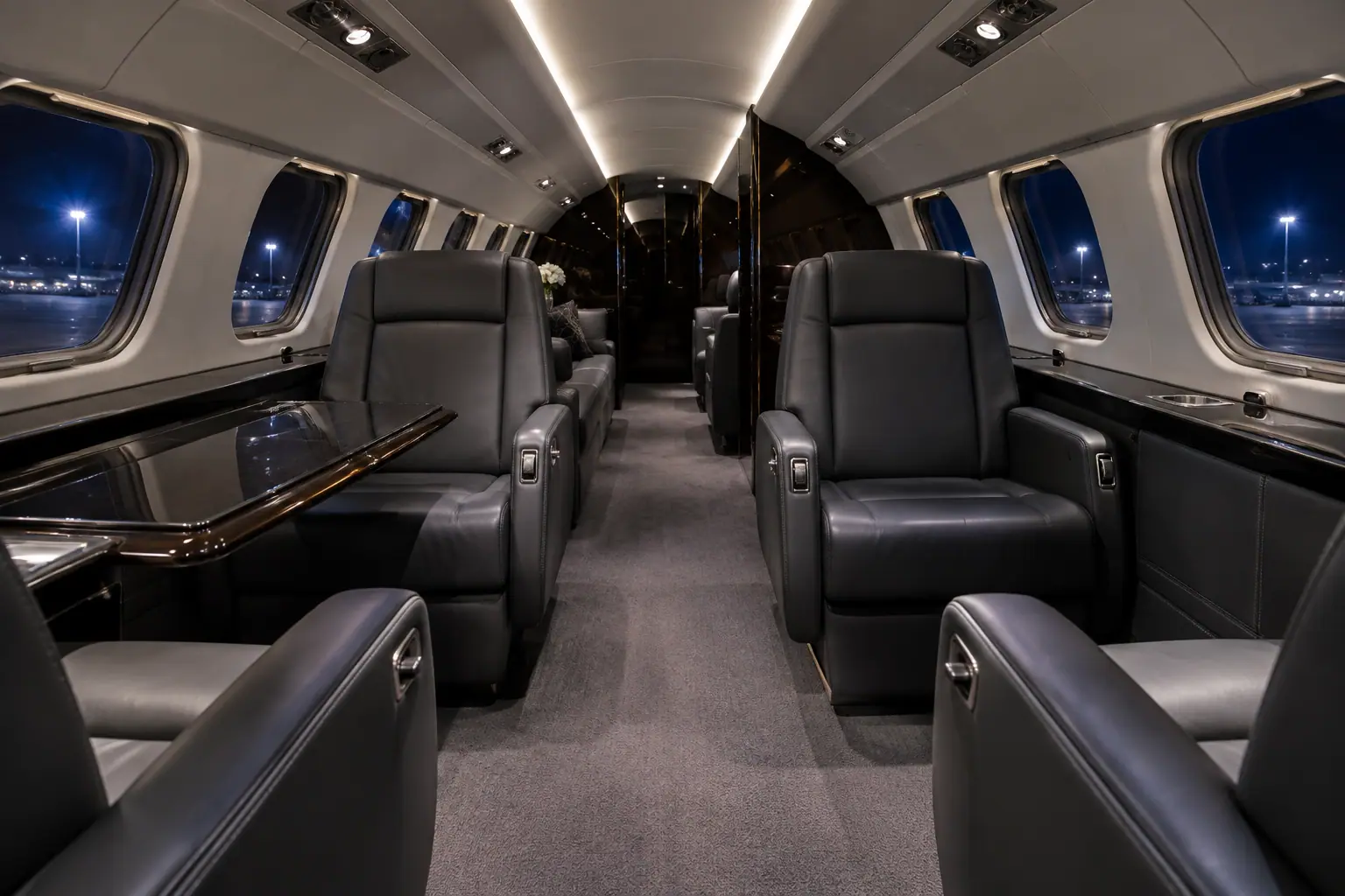 Heavy jet cabin interior