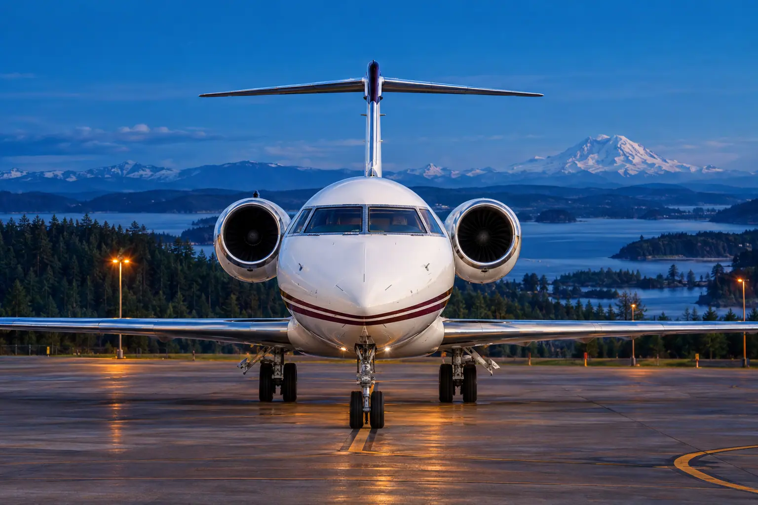 Heavy jet on the ramp