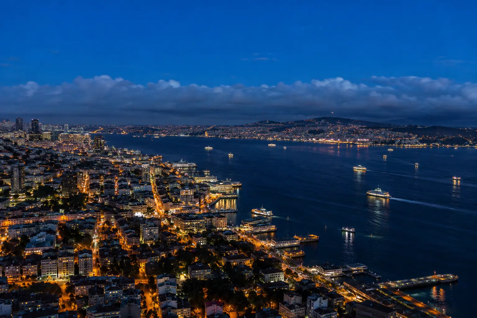 Seattle at night from above
