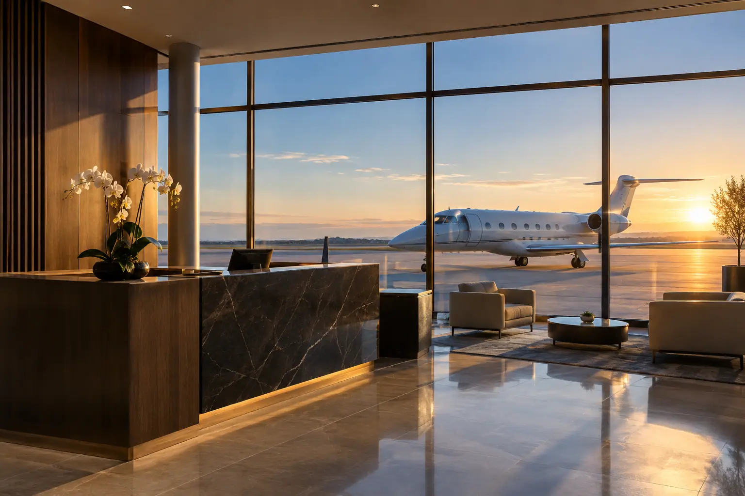 Private terminal front desk
